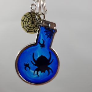 Spin fles sleutelhanger , halloween sleutelhanger