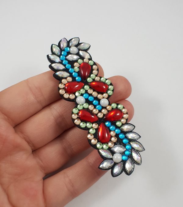 Strass stenen meerkleurige haar clip - Afbeelding 2