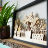 houten planten wanddeco