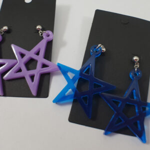 Pentagram oorbellen