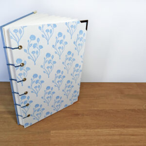 Aquarel schetsboek A5 Blauw Botanisch