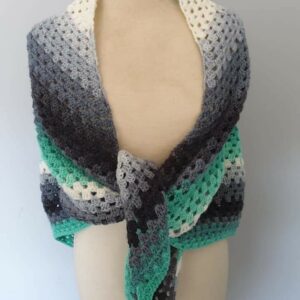 Omslagdoek green black