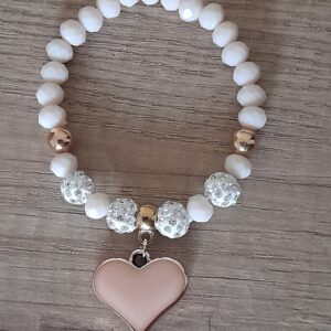 Armband light pink hart