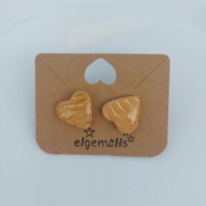 Studs hartje beige/goud