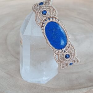 Carin's Macramé armband Lapis lazuli
