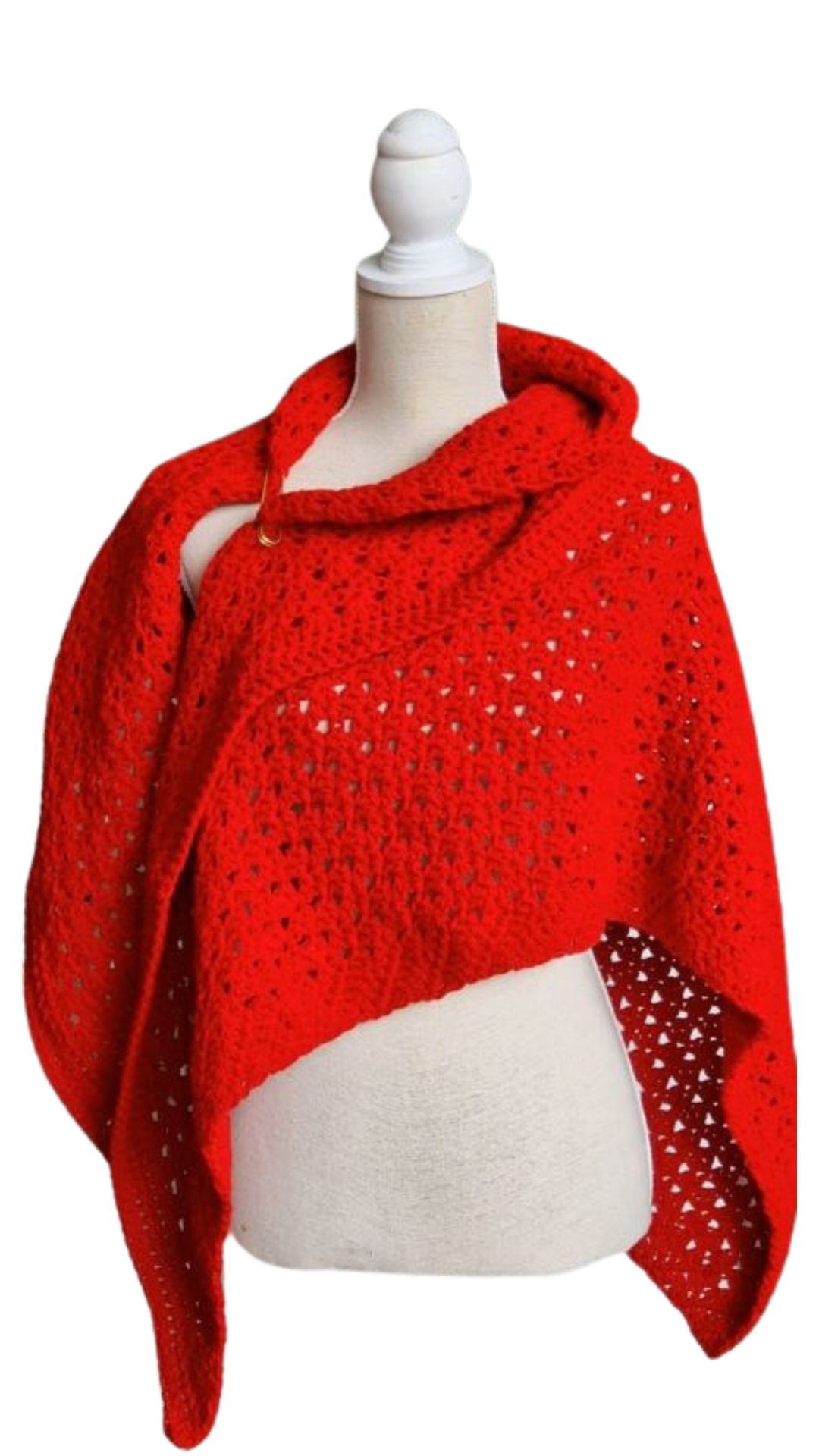 Immy omslagsjaal in diep rood - ZETTElen Handwerk Atelier