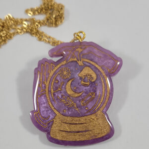 Bos heks kristallen bal ketting