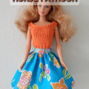 Naaipatroon Barbiekleertjes - gerimpeld rokje