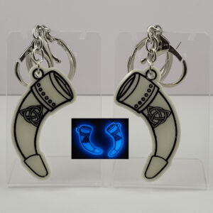 Viking Triquetra glow in the dark drink hoorn sleutelhanger