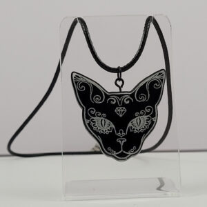 Suiker schedel kat ketting