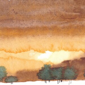KLEURvanWATER-aquarelkaart SCHEMER LANDSCHAP