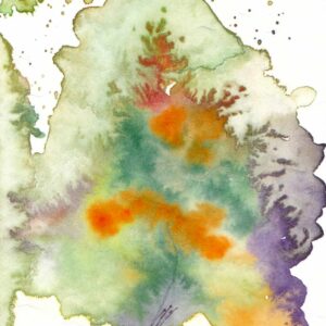 KLEURvanWATER-aquarelkaart HERFSTACHTIGE BOMEN