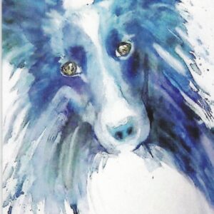 KLEURvanWATER-aquarelkaart HOND