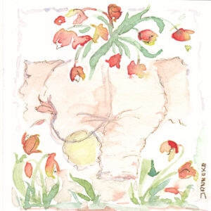 KLEURvanWATER-aquarelkaart LENTEOLIFANT