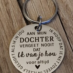 Sleutelhanger dochter Rond