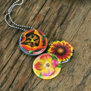 Medaillon : Flaming flowers